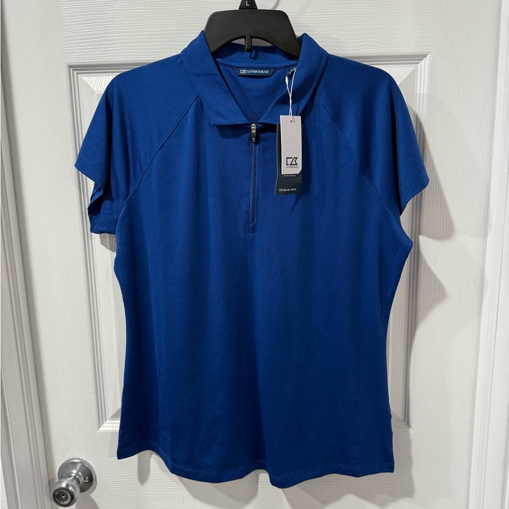 Cutter & Buck Women's Short Sleeve Blue Tee